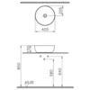 Vitra 7992B066-0016 Чаша Outline Recycled, круглая, компактная, 41x41 см, без перелива, матовый тауп