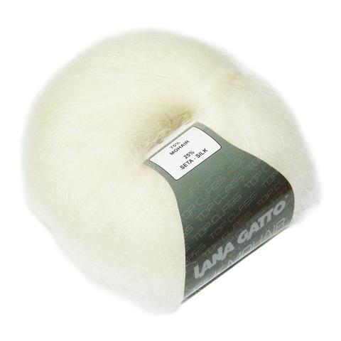 Пряжа Lana Gatto Silk Mohair 6028 молочный