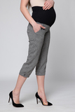 Капри для беременных 04218 серый