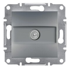 РОЗЕТКА TV ПРОХОДНАЯ С/У 1-ГНЕЗДО МЕХ СТАЛЬ ASFORA /SCHNEIDER/