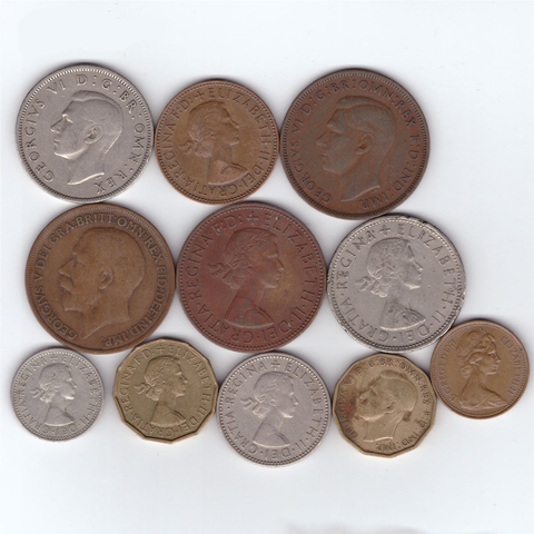 Набор монет 11 шт Великобритания (№ 1)