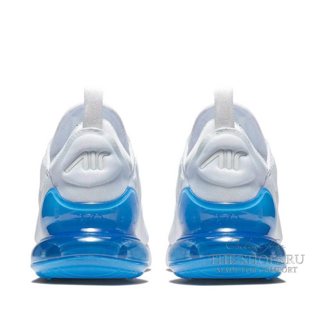 nike air max 270s blue and white