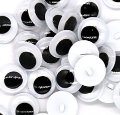 Глаза бегающие пришивные, d 15 мм