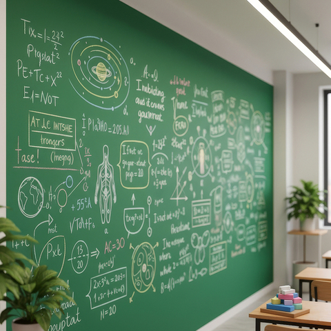 Набор «Магнитно-грифельная классика» — зеленый, 4 м²