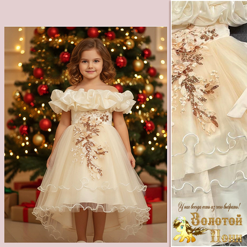 Платье нарядное девочке (6-10) 251026-А709