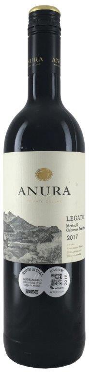 Вино Анура Легато сухое красное з.г.у регион Коастал 0,75л.