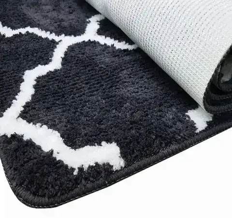 Коврик для ванной комнаты и туалета Norre, 50*120, полиэстер, темно-серый (черный)