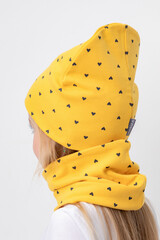 комплект  для девочки  К 8125/желтый,сердечки