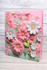 Пакет подарочный M вертикальный, Цветы гламур, 26*32*10 см (Д*В*Ш)