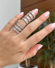 Кольцо из серебра 925 пробы на две фаланги REPOSSI