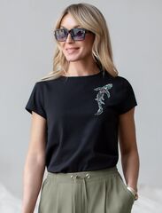 Нарядная футболка с принтом пайетками  D49.135 (131490)