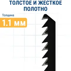 Пилки для лобзика по дереву, ДСП ПРАКТИКА тип T144DP 100 х 75 мм, грубый рез, HCS (2шт.) (034-526)