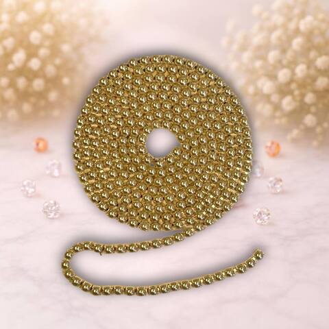 стразовая лента серебро-жемчуг 3мм , (1м)