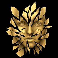 Силиконовый молд Лицо в осколках № 553