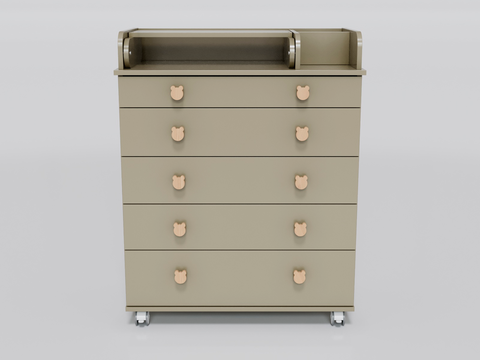 Комод с откидным пеленальным столиком Incanto Мишка цвет кашемир