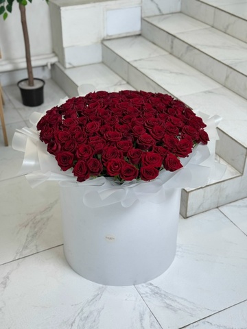 WOW-композиция из 101 розы Red Naomi (50 см)