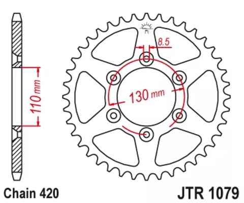 Звезда ведомая JTR1079 62