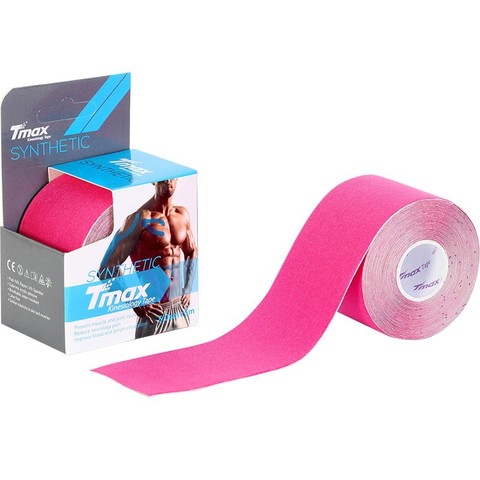 Тейп кинезиологический Tmax Synthetic Pink (5 см x 5 м), арт. 423334, розовый