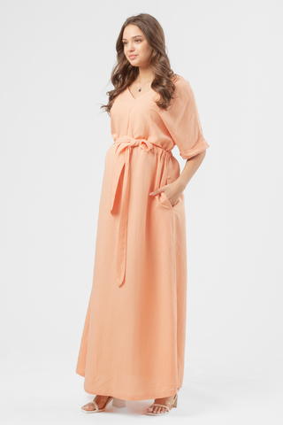 Платье для беременных 14694 персиковый