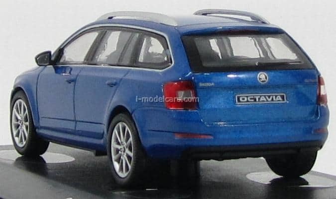 Modèle Réduit Skoda Rapid Spaceback 2013 - Bleu Métal - Échelle 1/43 - Marque Abrex