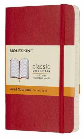 Блокнот Moleskine Classic Soft, цвет красный, в линейку