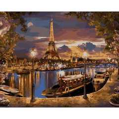 Картина по номерам «Париж. Вечер» GX8853