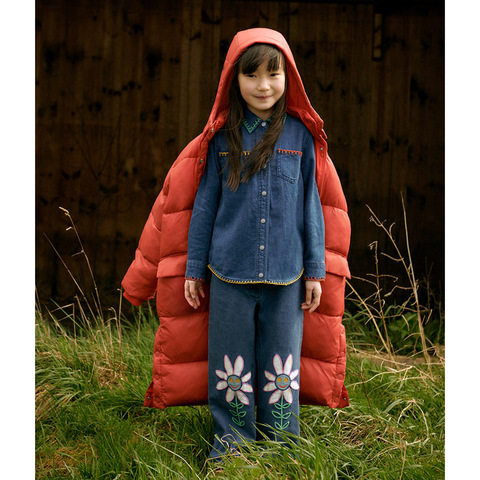 Джинсовая Рубашка Stella McCartney Kids Whipstitch Denim