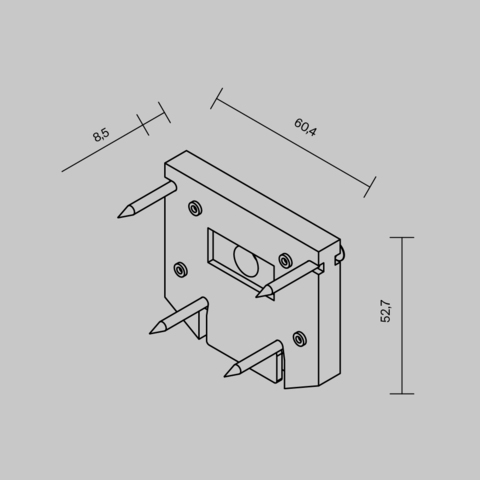 Комплектующие для встраиваемой трековой системы Maytoni Accessories for tracks exility TRA034D-EC-422W
