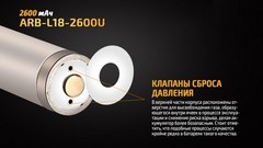 Аккумулятор 18650 Fenix ARB-L18 2600U mAh с разъемом для USB*