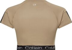 Женская теннисная футболка Calvin Klein WO SS Croped T-shirt - aluminum
