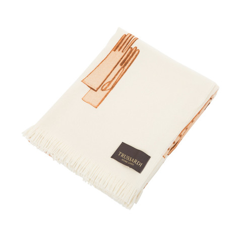 Плед 140x180 Trussardi Gloves кремовый