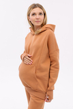 Утепленный спортивный костюм для беременных и кормящих 13125 корица