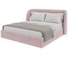 Кровать двуспальная Classic 180 см (розовый, велюр)