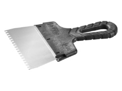 ЗУБР 150 мм, зуб 4 х 4мм, зубчатый пластиковая ручка, нержавеющий, фасадный шпатель (10078-15-04)