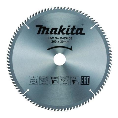 Диск по дереву пильный Makita Standard 260ммх30мм 100зуб D-65408