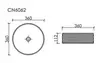 Ceramica Nova CN6062 Умывальник чаша накладная круглая (прозрачная) Cristal 360*360*112мм