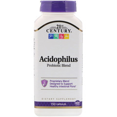 21st Century, Смесь пробиотиков Acidophilus, 150 капсул