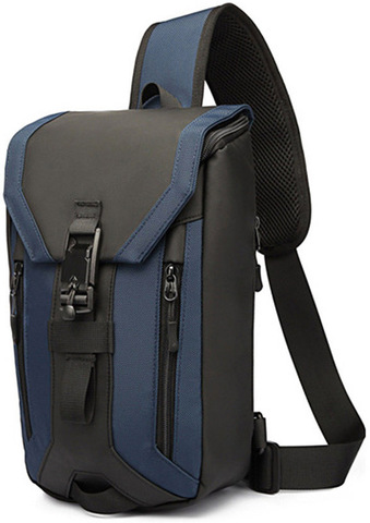Картинка рюкзак однолямочный Ozuko 9334 Deep Blue - 3