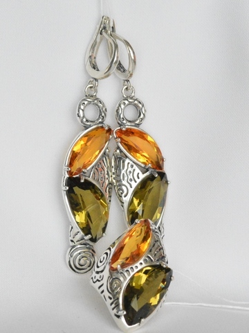 Гелла (кольцо + серьги из серебра)