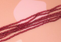 Бусины нить бордо  2 мм шпинель