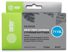 Картридж струйный Cactus CS-CZ133 №711 черный (73мл) для HP DJ T120, T520, 530