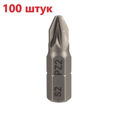 Бита PZ2 х25мм S2 100шт SGS 6325-PZ2-100