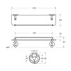 Art&Max AM-E-2682SJ-Br ANTIC CRYSTAL AM-E-2682SJ-Br Полка стеклянная, бронза
