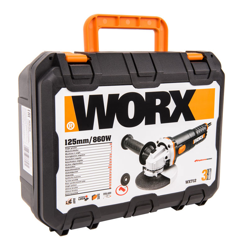 Угловая шлифовальная машина WORX WX712, 860Вт, 125мм