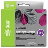 Картридж струйный Cactus CS-LC980M пурпурный (16мл) для Brother DCP-145C, 165C, MFC-250C, 290C