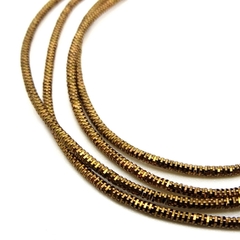 Канитель/трунцал мягкая, фигурная KAN/MN, 1 мм, глянец, сепия