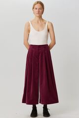 Кюлоты из бордового вельвета