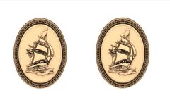 Силиконовый молд Парусник медальон