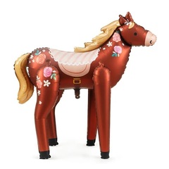 ПД Ходячая фигура, Лошадь с цветами, Коричневый, 110*126 см, 1 шт. (В упаковке)