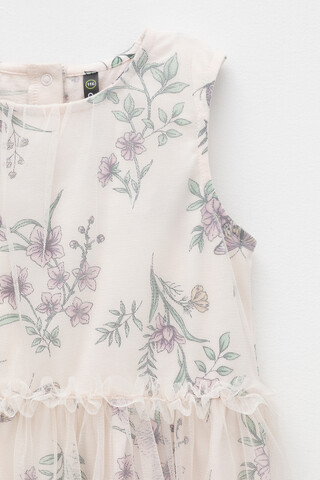 платье  для девочки  КР 5734-1/розовый,полевые бабочки к553